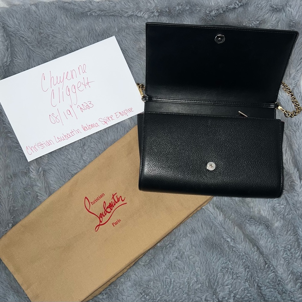 Christian Louboutin Paloma Spike Empire Leather Clutch - Picture 5 of 9